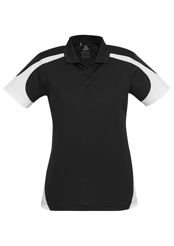 Biz Collection-Biz Collection Ladies Talon Polo-Black/White / 8-Corporate Apparel Online - 4