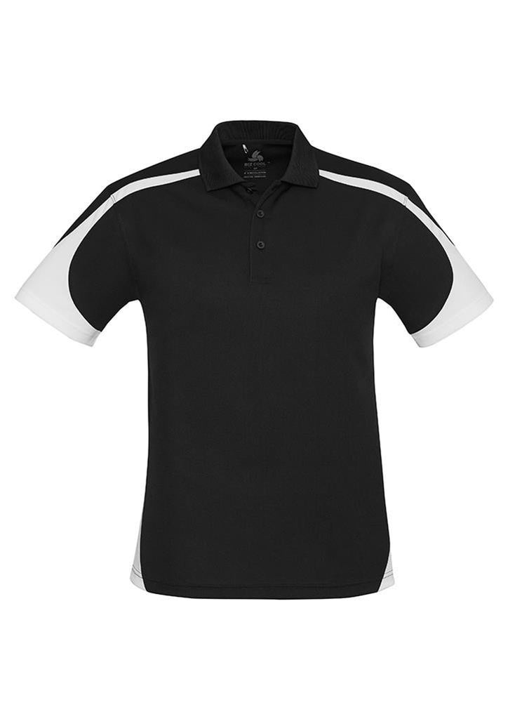 Biz Collection-Biz Collection Mens Talon Polo-Black/White / S-Corporate Apparel Online - 2