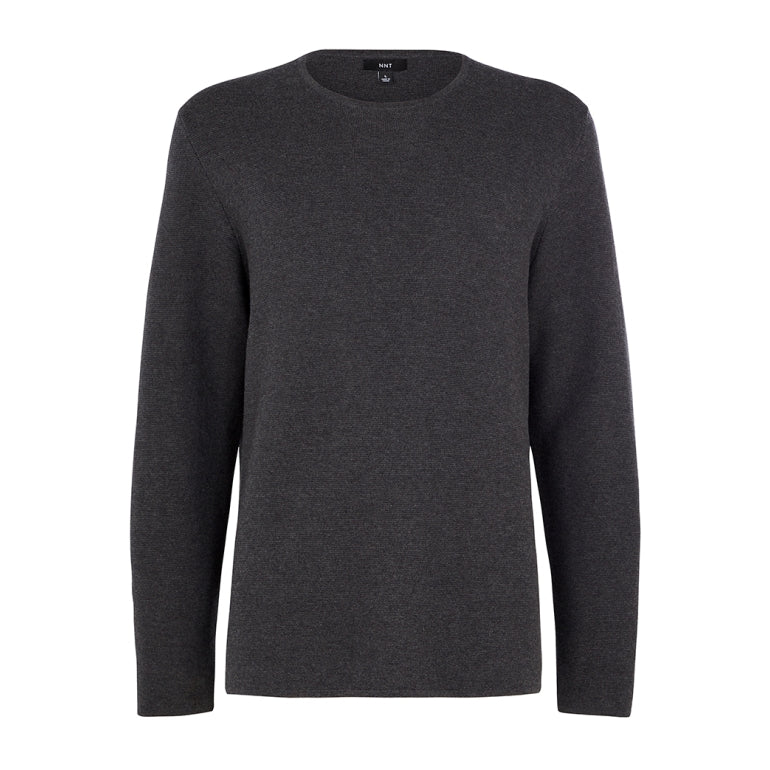 NNT 100% Cotton Mens Textured Long Sleeve Knit Jumper (CATE38)