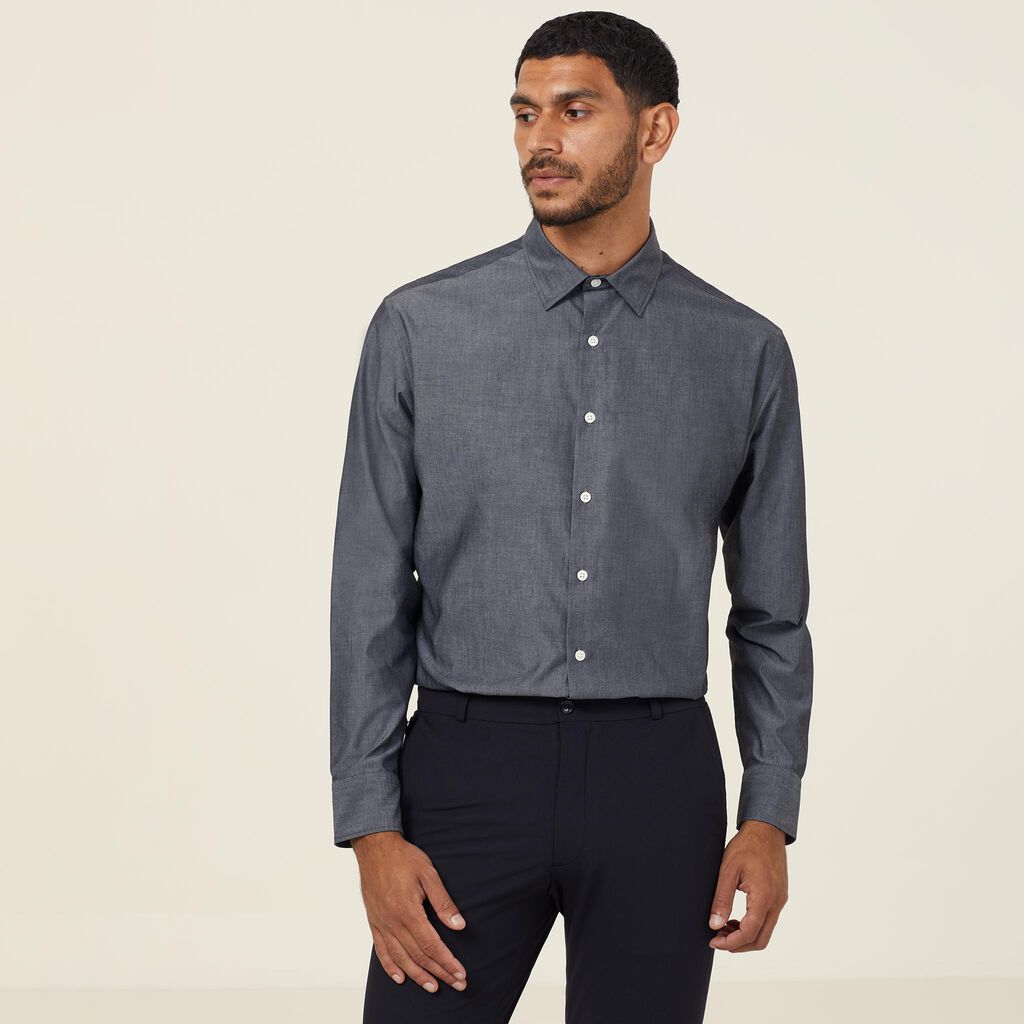 NNT Long Sleeve Chambray Shirt (CATJ2W)