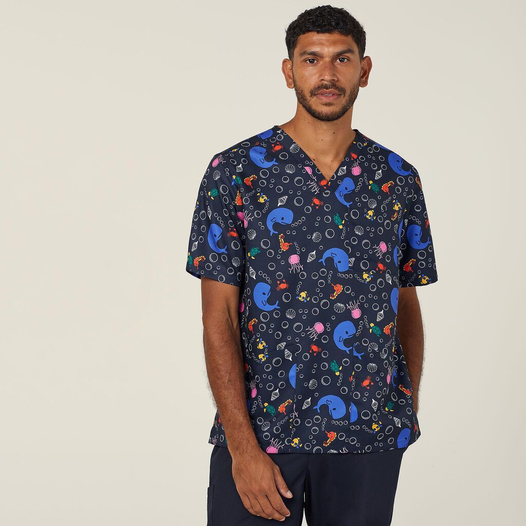 NNT Under The Sea Print Scrub Top (CATRFW)