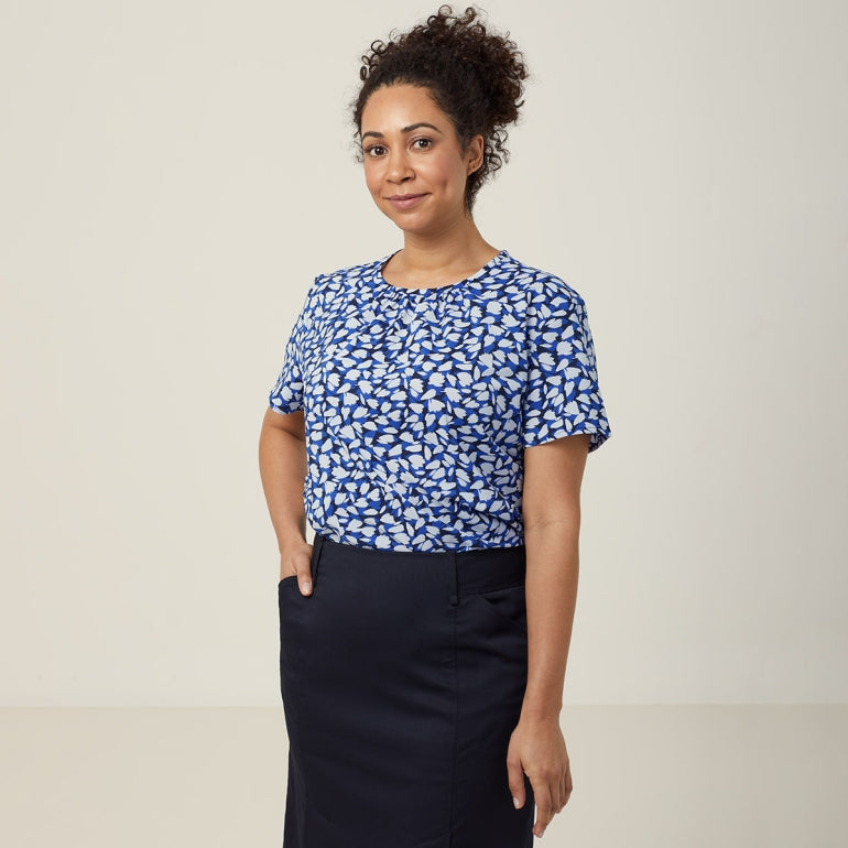 NNT Uniforms Petal Print Short Sleeve Top(CATUFA)