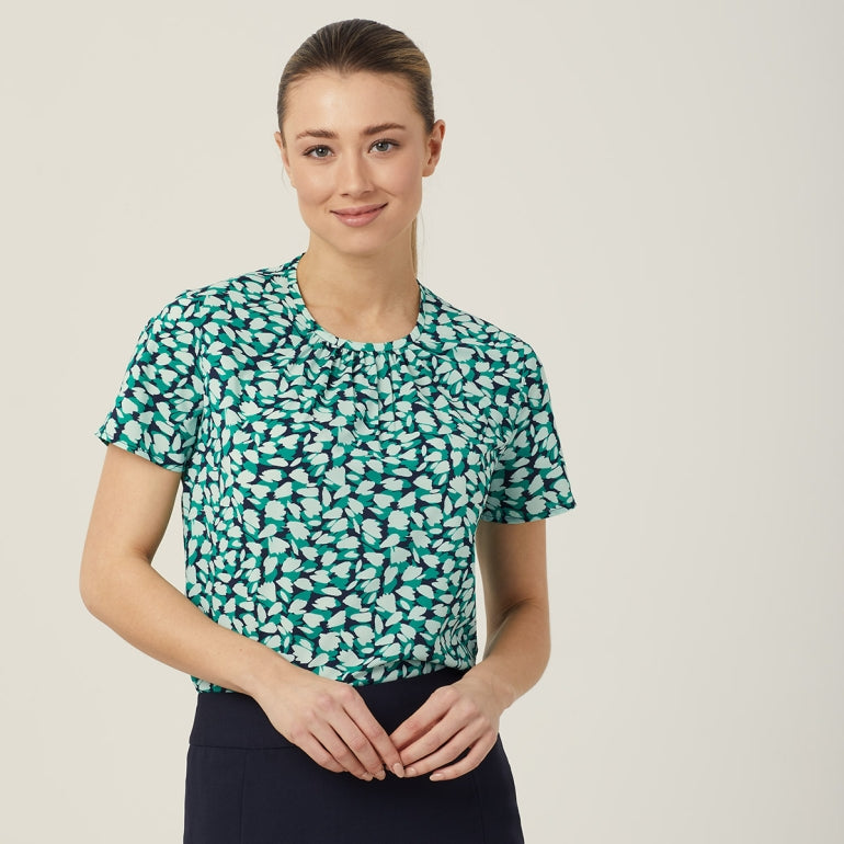 NNT Uniforms Petal Print Short Sleeve Top(CATUFA)