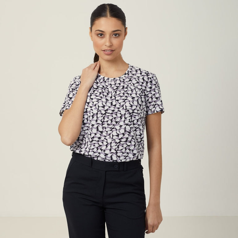 NNT Uniforms Petal Print Short Sleeve Top(CATUFA)