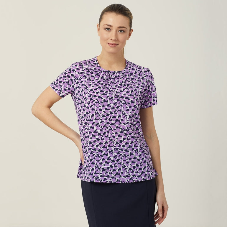 NNT Uniforms Petal Print Short Sleeve Top(CATUFA)