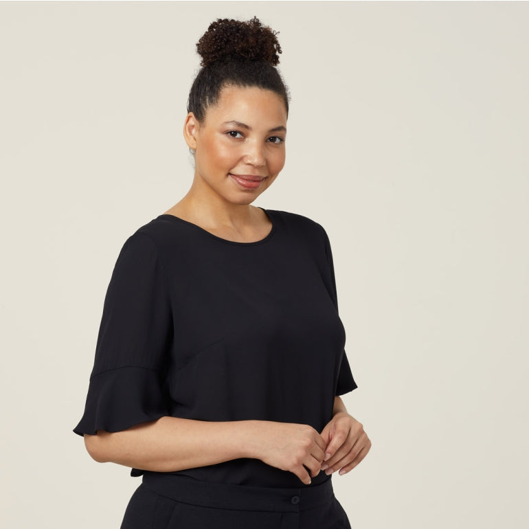 NNT-Uniforms-Georgie-Fluted-Sleeve-Top