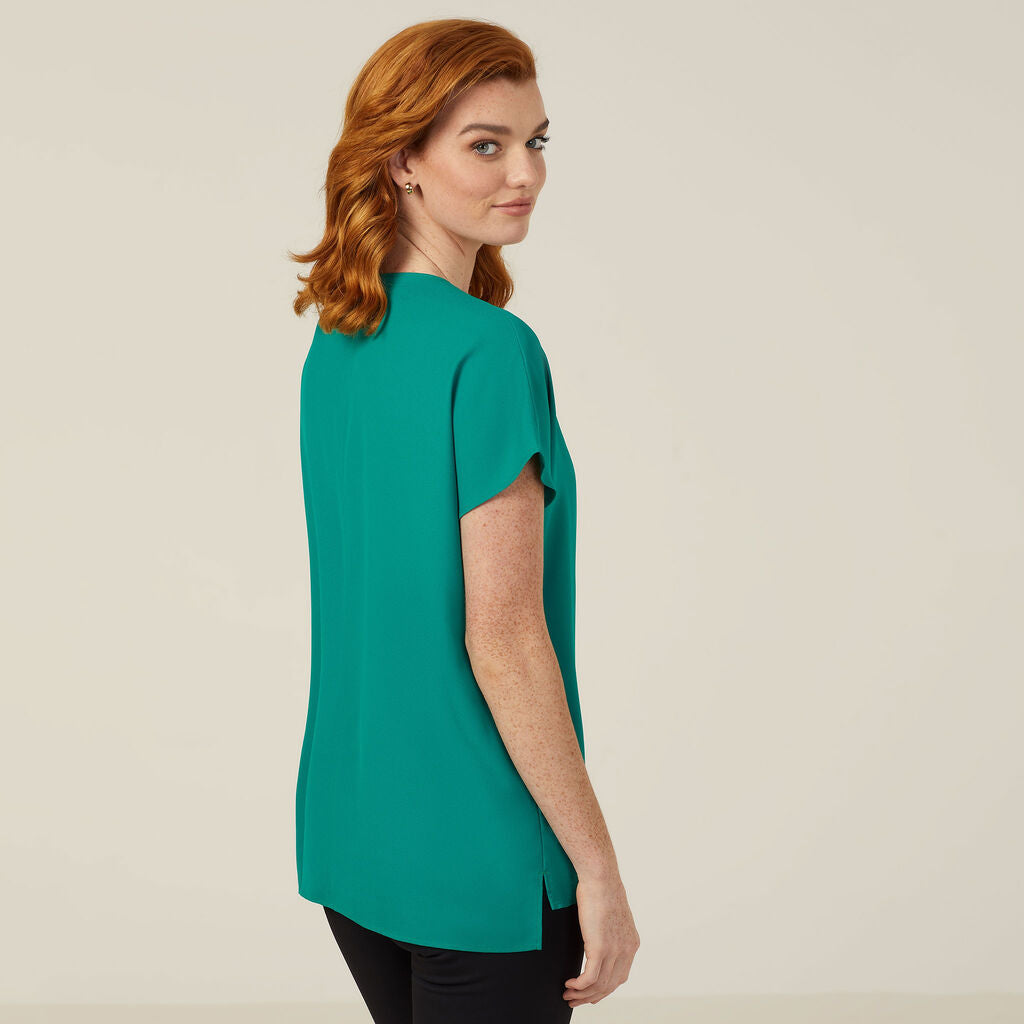 NNT Short Sleeve Top With V Neck (CATUPU)