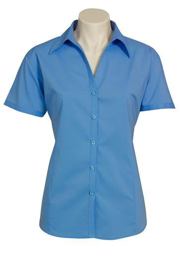 Biz Collection-Biz Collection Ladies Metro Shirt - S/S 2nd (3 Colour)-Mid Blue / 6-Corporate Apparel Online - 6