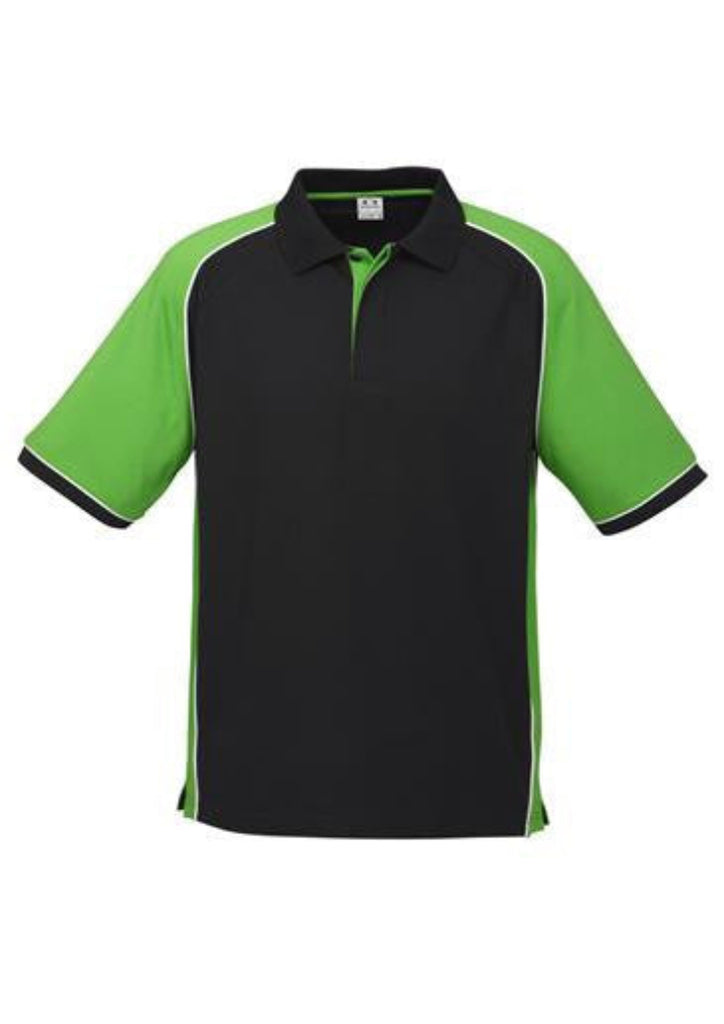 Biz Collection-Biz Collection Mens Nitro Polo-Black / Green / White / S-Corporate Apparel Online - 1