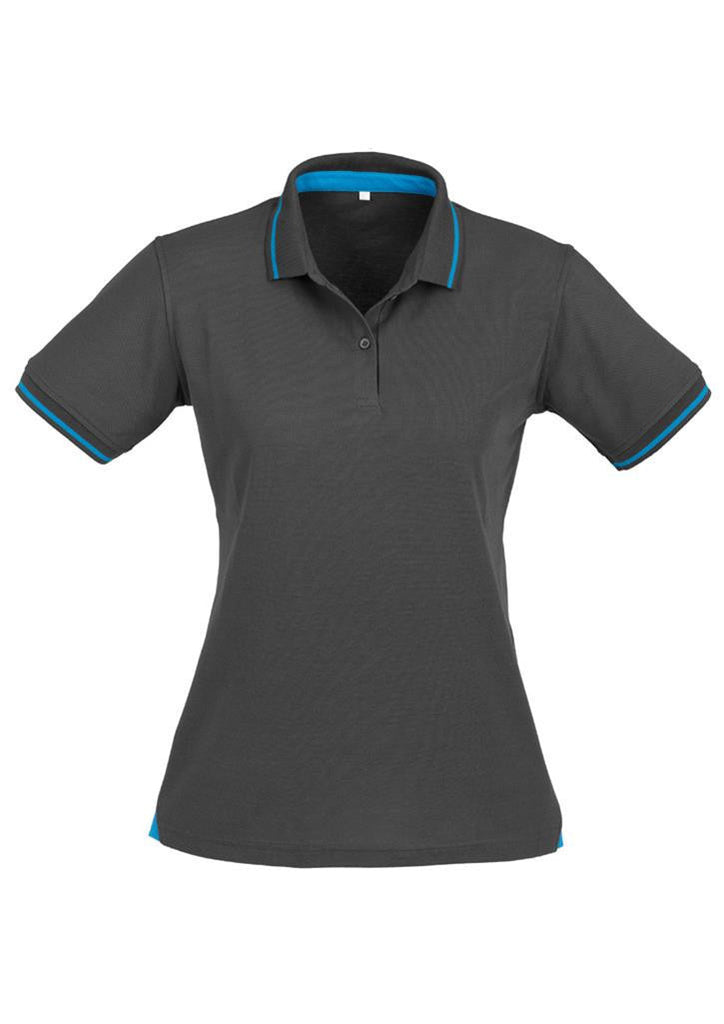 Biz Collection-Biz Collection Lades Jet Short sleeve Polo-Steel Grey / Cyan Blue / 8-Corporate Apparel Online - 6