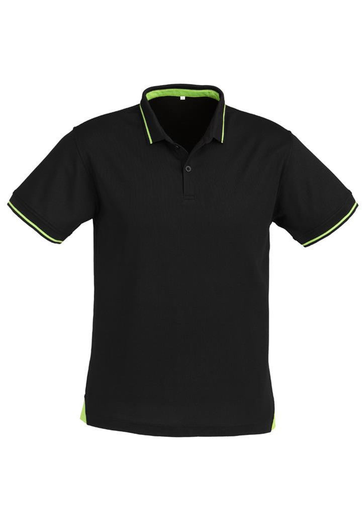 Biz Collection-Biz Collection Mens Jet Polo-Black/Bright Green / Small-Corporate Apparel Online - 1