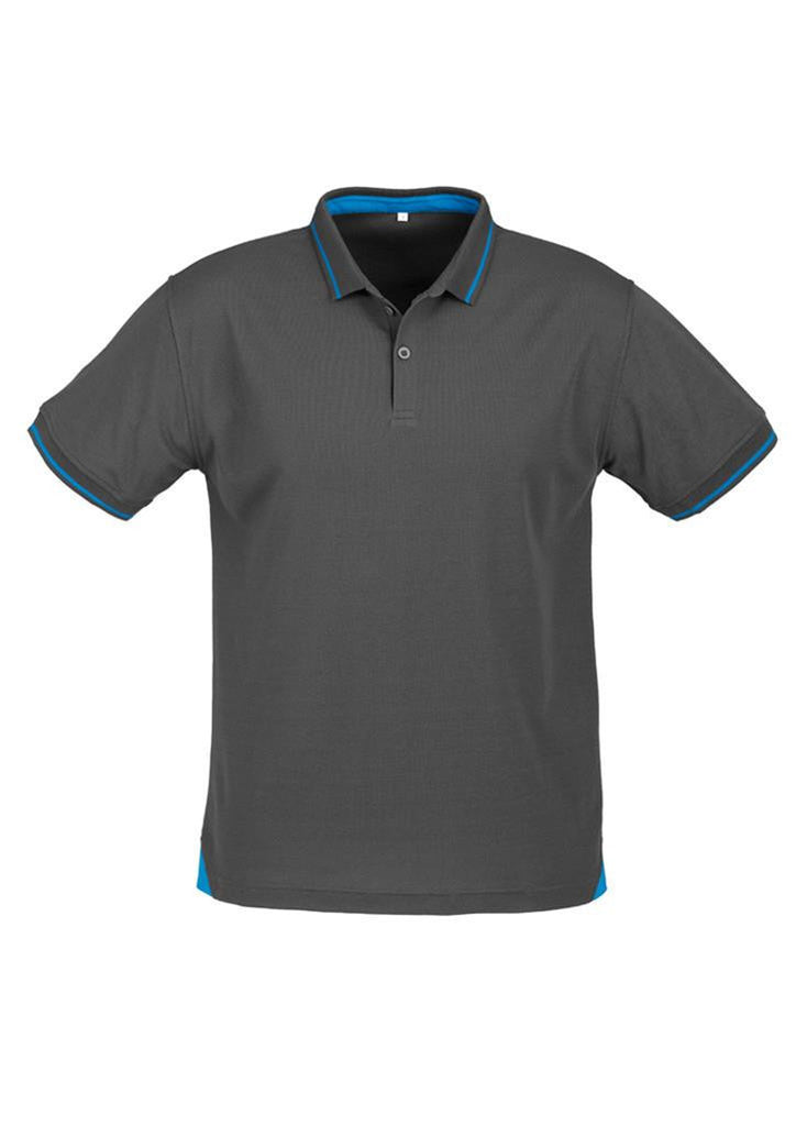 Biz Collection-Biz Collection Mens Jet Polo-Steel Grey / Cyan / Small-Corporate Apparel Online - 6