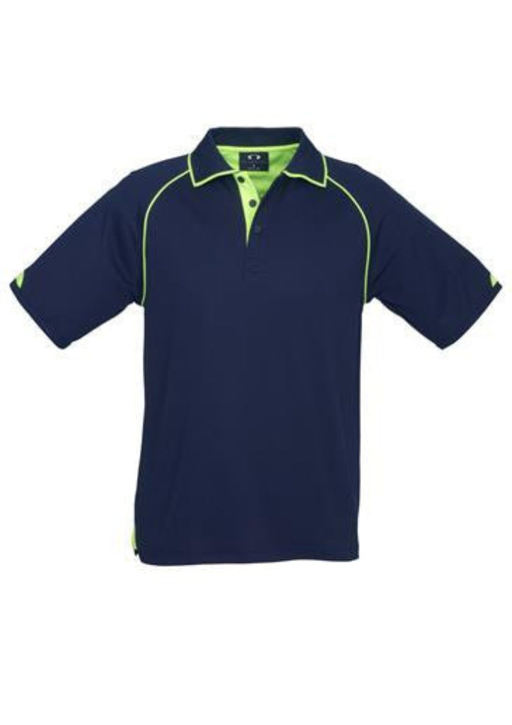 Biz Collection-Biz Collection Mens Fusion Polo-Navy / Fluro Lime / Small-Corporate Apparel Online - 2