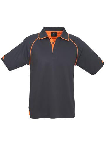 Biz Collection-Biz Collection Mens Fusion Polo-Grey / Fluro Orange / Small-Corporate Apparel Online - 3