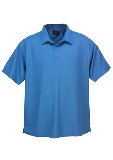 Biz Collection-Biz Collection Mens Micro Waffle Polo-Azure Blue / Small-Corporate Apparel Online - 10