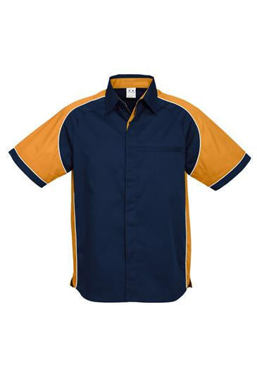 Biz Collection-Biz Collection Mens Nitro Shirt-Navy / Gold / White / S-Corporate Apparel Online - 10