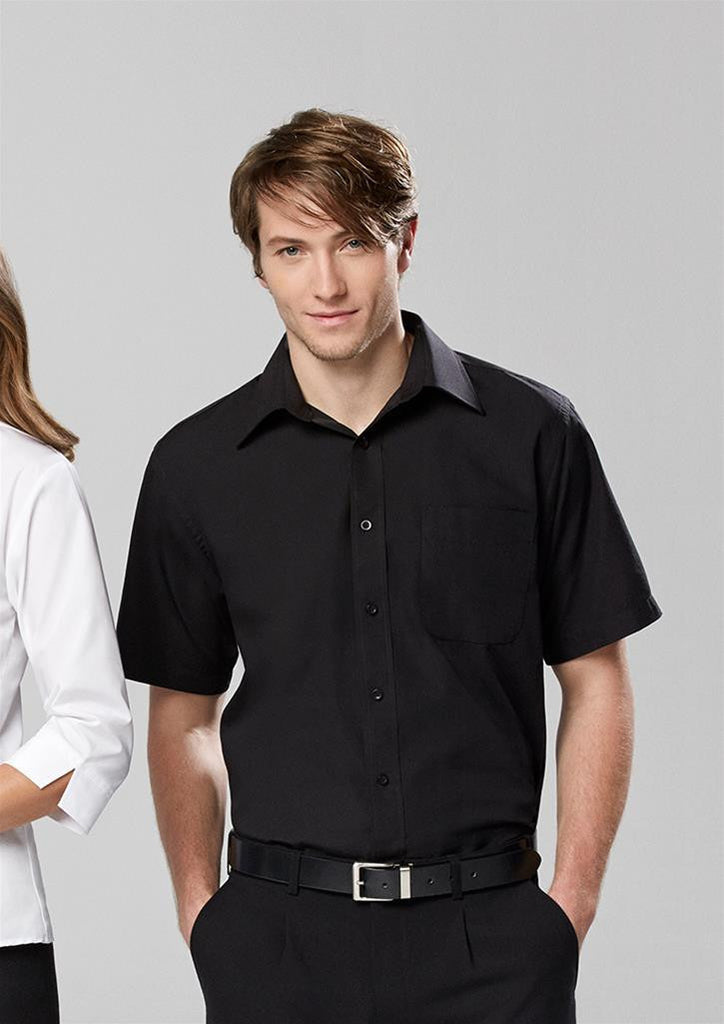 Biz Collection-Biz Collection Mens Base Short Sleeve Shirt--Corporate Apparel Online - 1