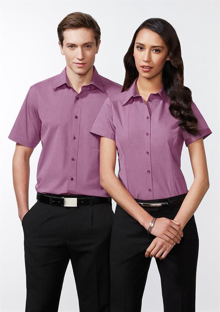 Biz Collection-Biz Collection Ladies Chevron Short Sleeve Shirt--Corporate Apparel Online - 1
