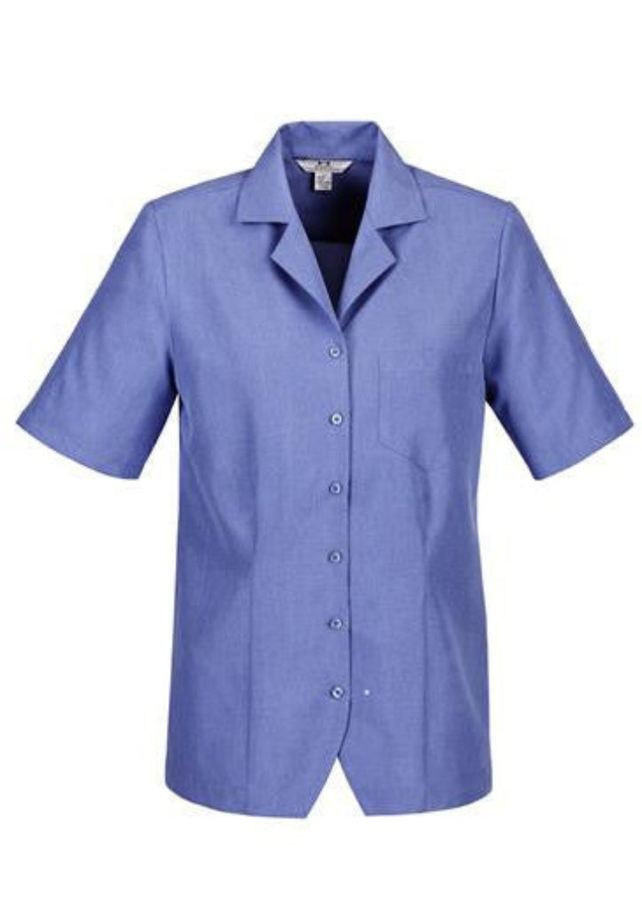 Biz Collection-Biz Collection Ladies Oasis Plain Overblouse-Mid Blue / 6-Corporate Apparel Online - 4