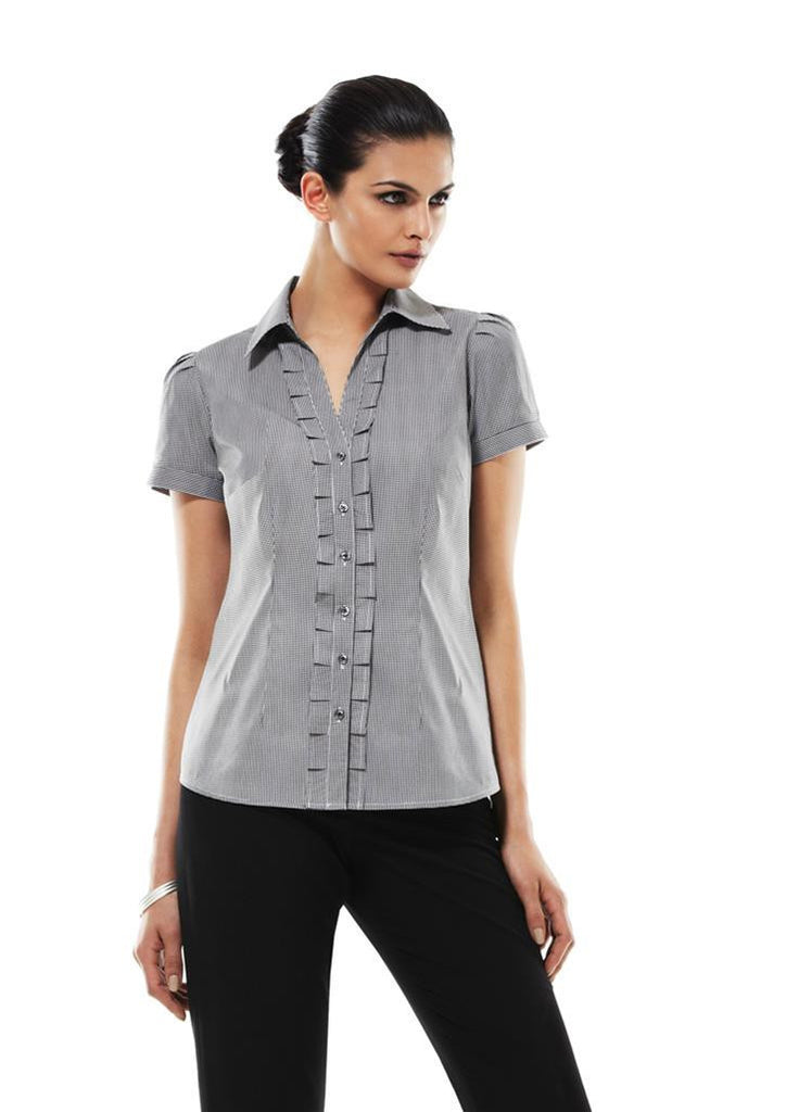Biz Collection-Biz Collection Ladies Edge Short Sleeve Shirt--Corporate Apparel Online - 1