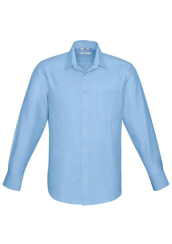 Biz Collection-Biz Collection Preston Mens Long Sleeve Shirt-Blue / S-Corporate Apparel Online - 3