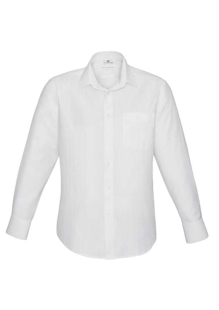Biz Collection-Biz Collection Preston Mens Long Sleeve Shirt-White / S-Corporate Apparel Online - 4
