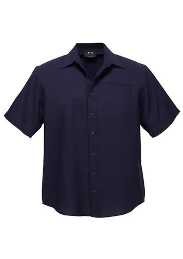 Biz Collection-Biz Collection Mens Plain Oasis Short Sleeve Shirt-Navy / S-Corporate Apparel Online - 9
