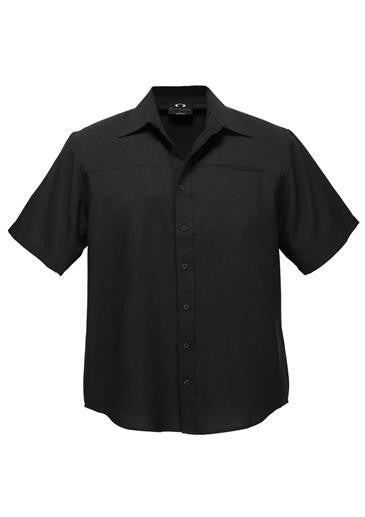 Biz Collection-Biz Collection Mens Plain Oasis Short Sleeve Shirt-Black / S-Corporate Apparel Online - 3