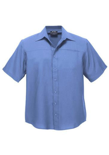 Biz Collection-Biz Collection Mens Plain Oasis Short Sleeve Shirt-Mid Blue / S-Corporate Apparel Online - 8