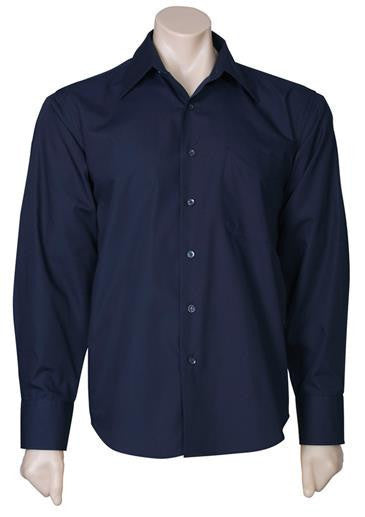 Biz Collection-Biz Collection Mens Metro Long Sleeve Shirt-Navy / S-Corporate Apparel Online - 8