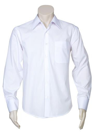 Biz Collection-Biz Collection Mens Metro Long Sleeve Shirt-White / S-Corporate Apparel Online - 2