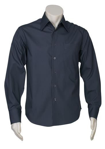 Biz Collection-Biz Collection Mens Metro Long Sleeve Shirt-Charcoal / S-Corporate Apparel Online - 9