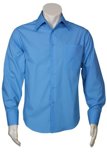 Biz Collection-Biz Collection Mens Metro Long Sleeve Shirt-Mid Blue / S-Corporate Apparel Online - 4
