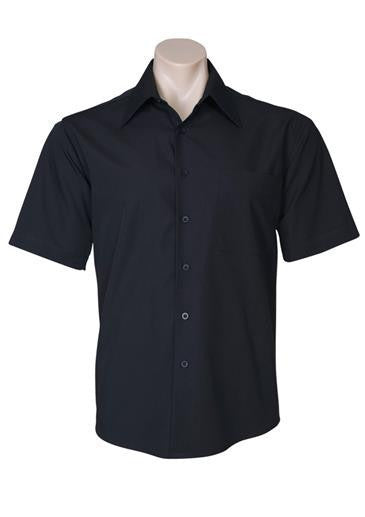 Biz Collection-Biz Collection Mens Metro Short Sleeve Shirt-Black / S-Corporate Apparel Online - 2