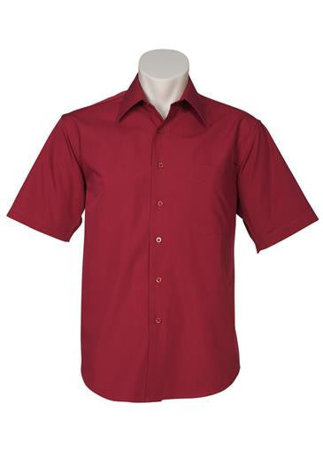 Biz Collection-Biz Collection Mens Metro Short Sleeve Shirt-Red / S-Corporate Apparel Online - 8