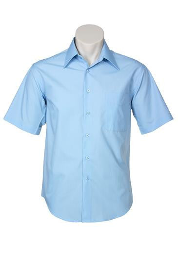 Biz Collection-Biz Collection Mens Metro Short Sleeve Shirt-Sky / S-Corporate Apparel Online - 1