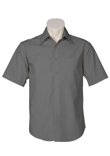 Biz Collection-Biz Collection Mens Metro Short Sleeve Shirt-Charcoal / S-Corporate Apparel Online - 5