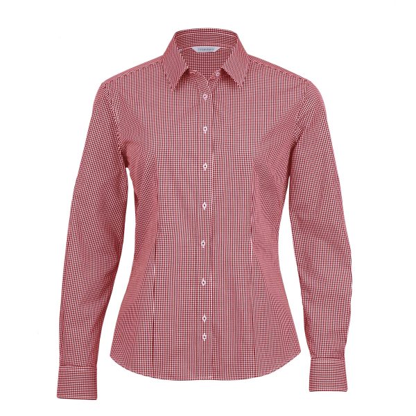 Red and white checked shirt womens hotsell
